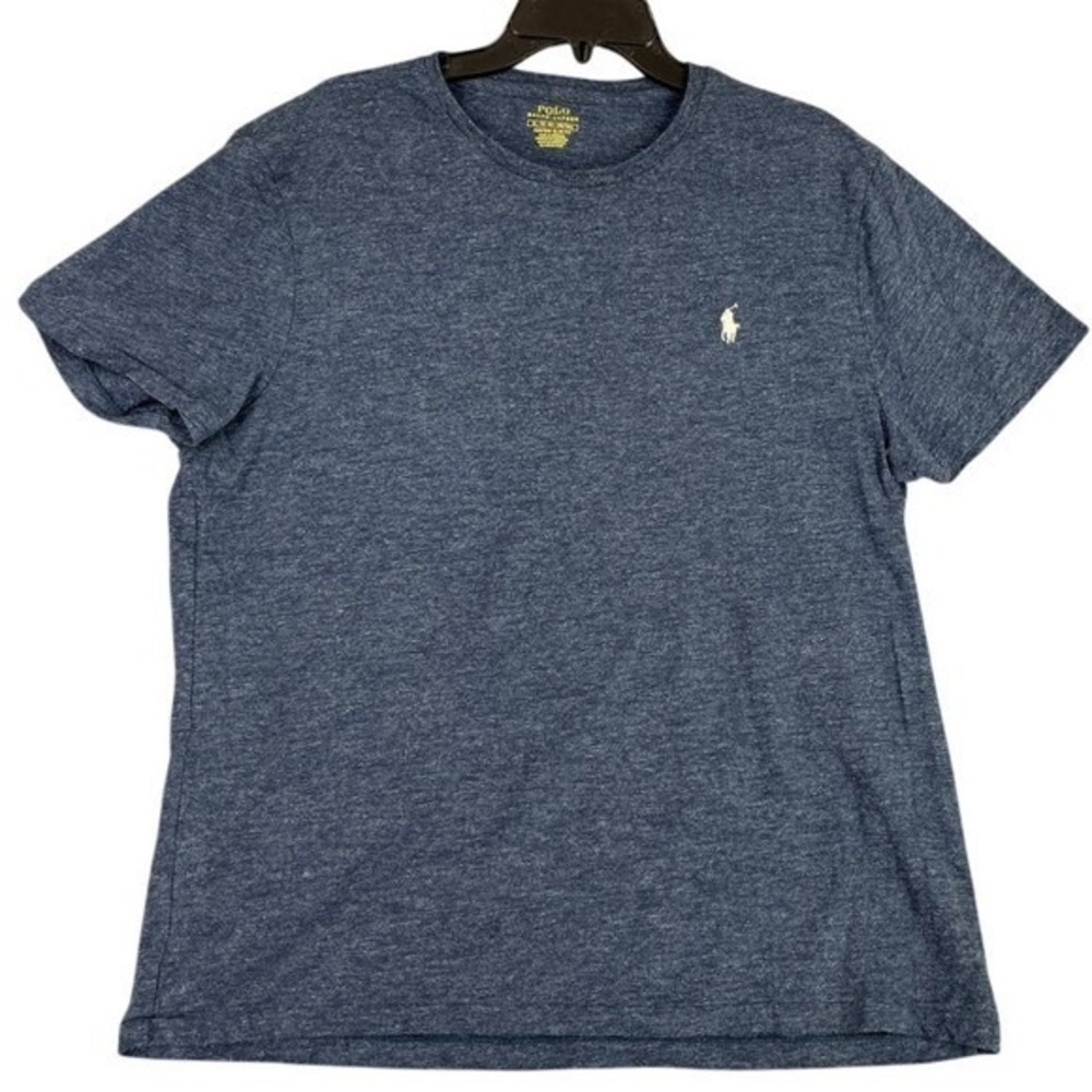 Polo Ralph‎ Lauren Custom Slim Fit CrewNeck Short Sleeve Pony Shirt Mens XL Blue